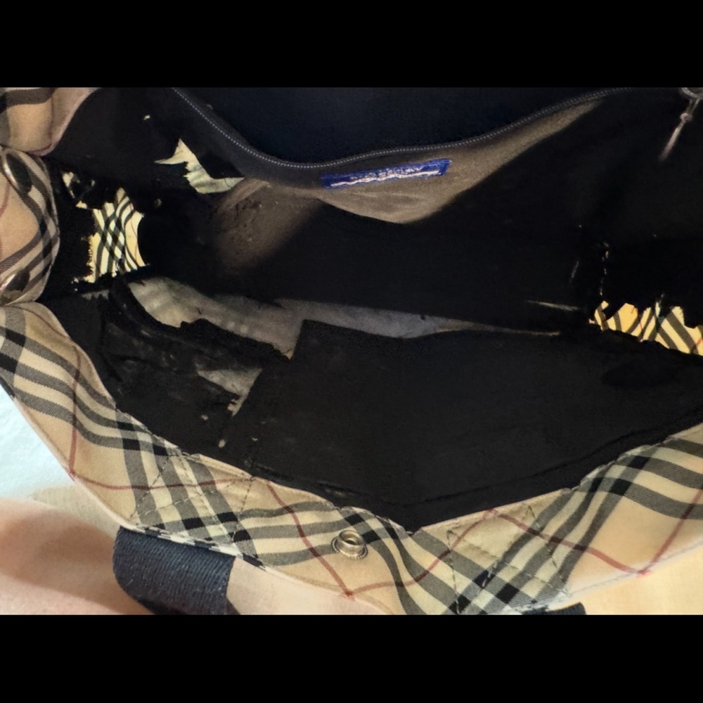 Burberry Beige and Black Tote Bag